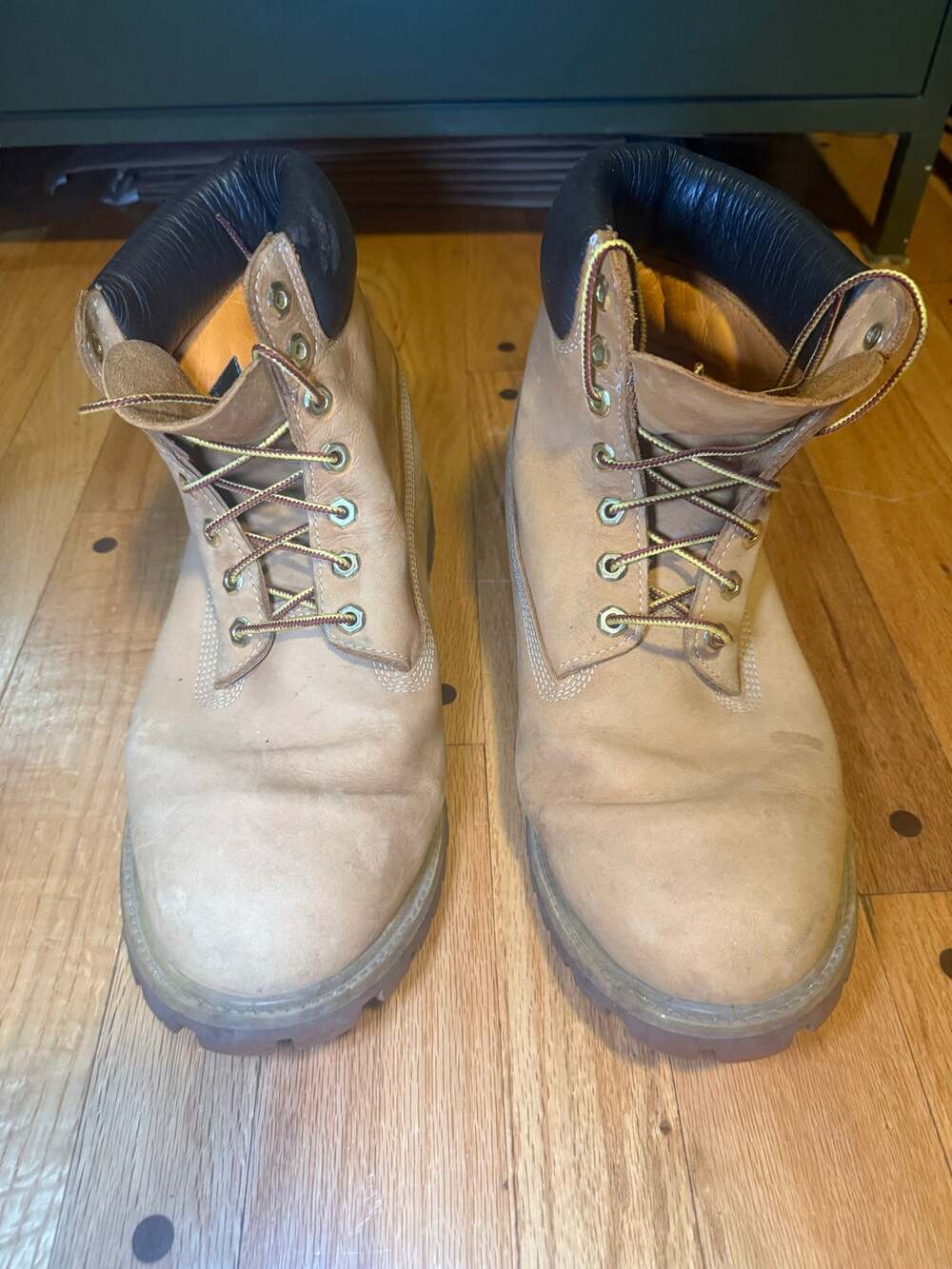 Timberland 10061 Premium 6 Inch Boots Mens 13M Wheat Nubuck Leather Waterproof